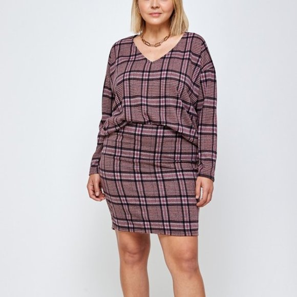 Plaid Skirt Set - Picture 1 of 5